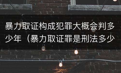 暴力取证构成犯罪大概会判多少年（暴力取证罪是刑法多少条）