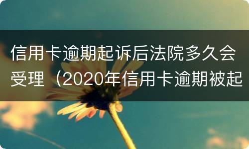 信用卡逾期起诉后法院多久会受理（2020年信用卡逾期被起诉立案后怎么解决）