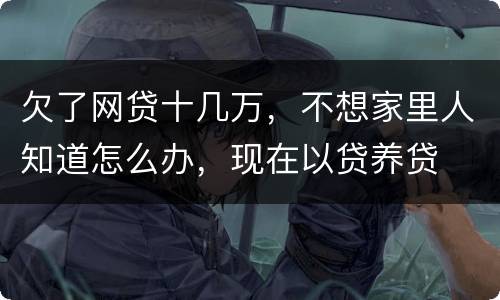 欠了网贷十几万，不想家里人知道怎么办，现在以贷养贷