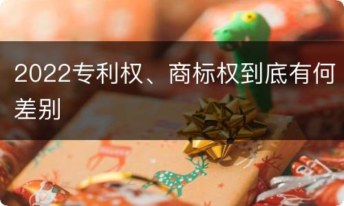 2022专利权、商标权到底有何差别