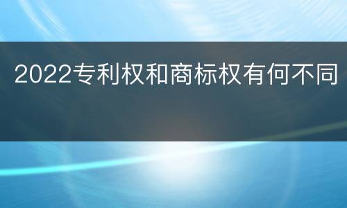 2022专利权和商标权有何不同