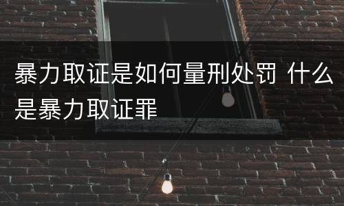 暴力取证是如何量刑处罚 什么是暴力取证罪