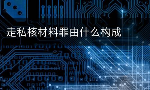 走私核材料罪由什么构成