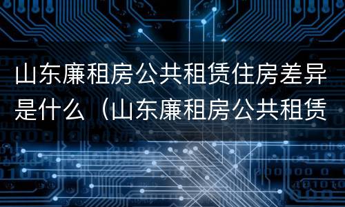 山东廉租房公共租赁住房差异是什么（山东廉租房公共租赁住房差异是什么原因）