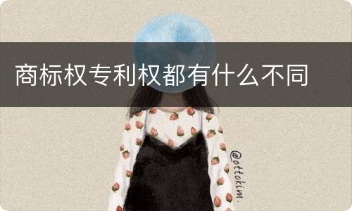 商标权专利权都有什么不同
