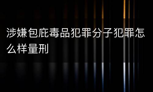 涉嫌包庇毒品犯罪分子犯罪怎么样量刑