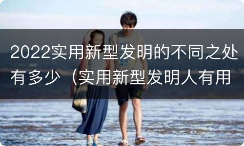 2022实用新型发明的不同之处有多少（实用新型发明人有用吗）