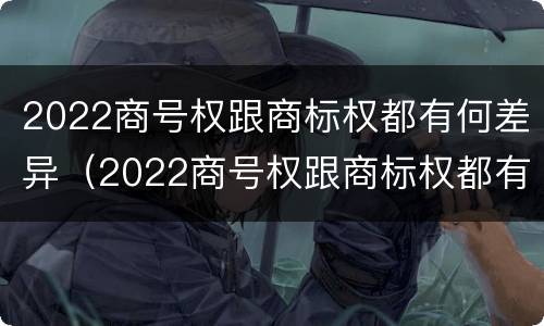 2022商号权跟商标权都有何差异（2022商号权跟商标权都有何差异和不同）