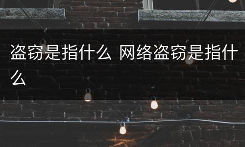 盗窃是指什么 网络盗窃是指什么 盗窃是指什么 网络盗窃是指什么