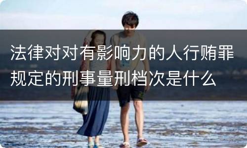 法律对对有影响力的人行贿罪规定的刑事量刑档次是什么