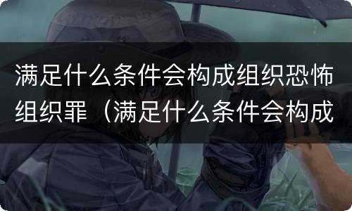 满足什么条件会构成组织恐怖组织罪（满足什么条件会构成组织恐怖组织罪行）