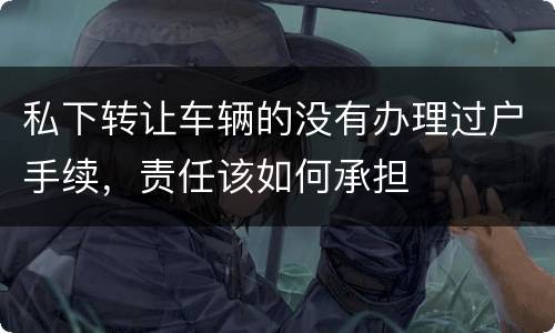 私下转让车辆的没有办理过户手续，责任该如何承担