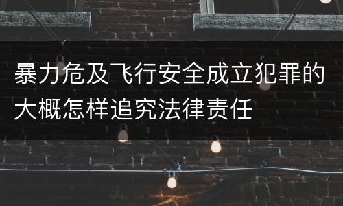 暴力危及飞行安全成立犯罪的大概怎样追究法律责任