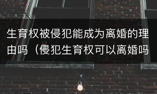 生育权被侵犯能成为离婚的理由吗（侵犯生育权可以离婚吗）