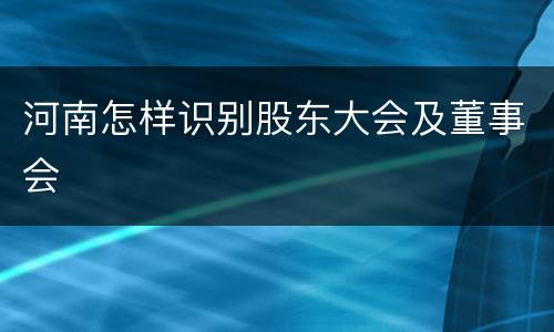 河南怎样识别股东大会及董事会