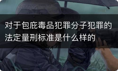 对于包庇毒品犯罪分子犯罪的法定量刑标准是什么样的