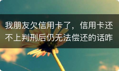 我朋友欠信用卡了，信用卡还不上判刑后仍无法偿还的话咋办呢