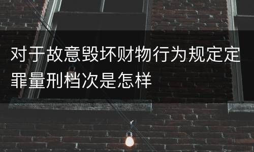 对于故意毁坏财物行为规定定罪量刑档次是怎样