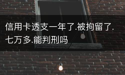信用卡透支一年了.被拘留了.七万多.能判刑吗
