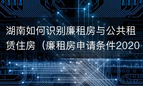 湖南如何识别廉租房与公共租赁住房（廉租房申请条件2020湖南）