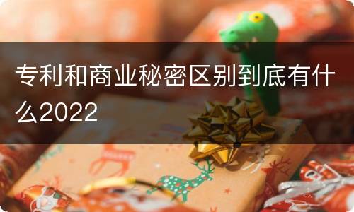 专利和商业秘密区别到底有什么2022