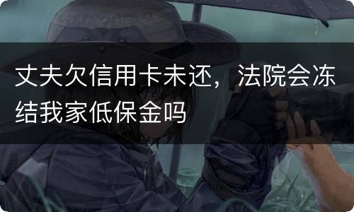 丈夫欠信用卡未还，法院会冻结我家低保金吗