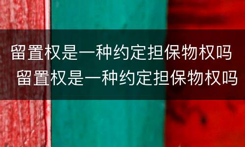 留置权是一种约定担保物权吗 留置权是一种约定担保物权吗对吗