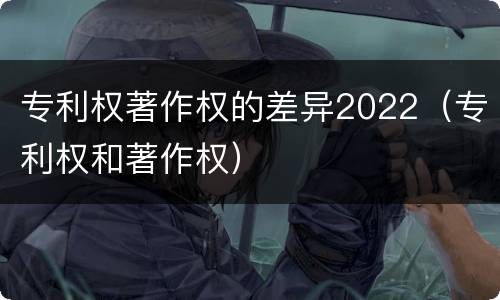 专利权著作权的差异2022（专利权和著作权）