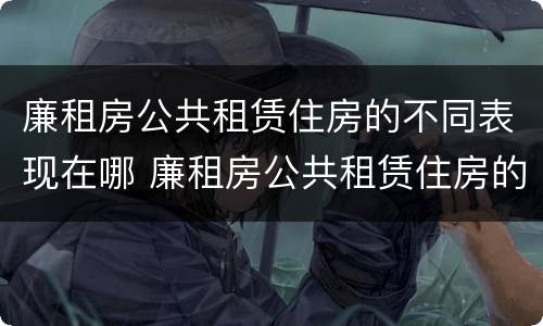 廉租房公共租赁住房的不同表现在哪 廉租房公共租赁住房的不同表现在哪方面