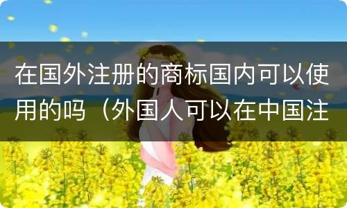 在国外注册的商标国内可以使用的吗（外国人可以在中国注册商标吗）