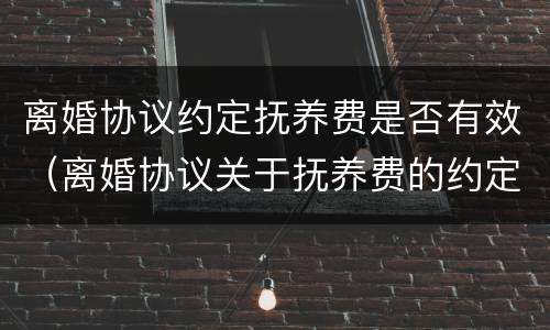 离婚协议约定抚养费是否有效（离婚协议关于抚养费的约定有效吗）
