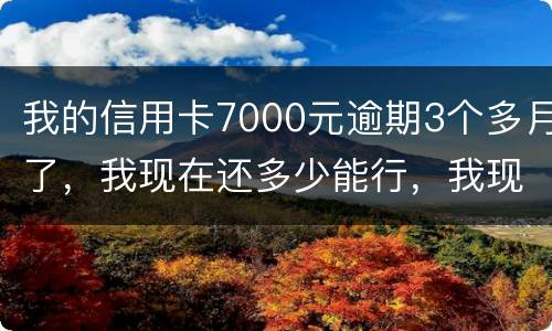 我的信用卡7000元逾期3个多月了，我现在还多少能行，我现在没那么多钱