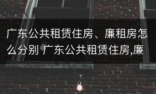 广东公共租赁住房、廉租房怎么分别 广东公共租赁住房,廉租房怎么分别买卖