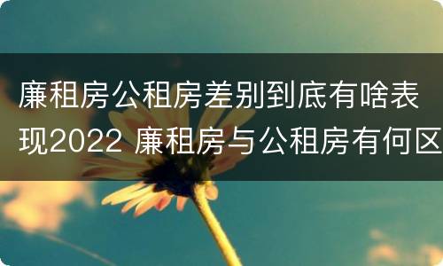 廉租房公租房差别到底有啥表现2022 廉租房与公租房有何区别