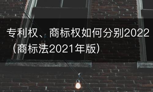 专利权、商标权如何分别2022（商标法2021年版）
