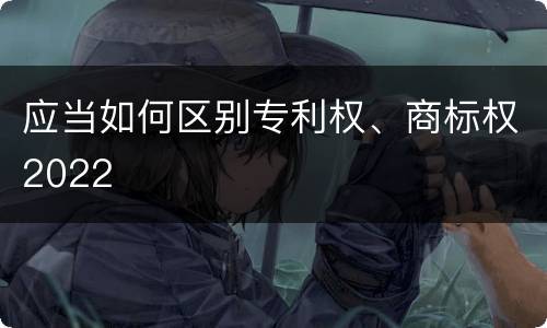 应当如何区别专利权、商标权2022