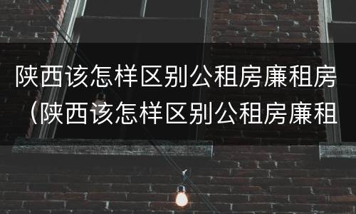 陕西该怎样区别公租房廉租房（陕西该怎样区别公租房廉租房和住房）