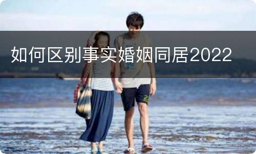 如何区别事实婚姻同居2022