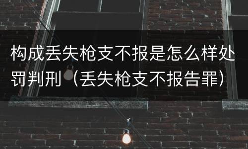 构成丢失枪支不报是怎么样处罚判刑（丢失枪支不报告罪）