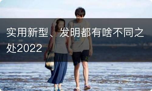 实用新型、发明都有啥不同之处2022