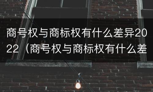 商号权与商标权有什么差异2022（商号权与商标权有什么差异2022年）