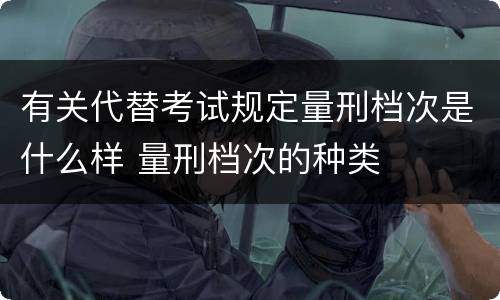 有关代替考试规定量刑档次是什么样 量刑档次的种类