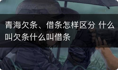 青海欠条、借条怎样区分 什么叫欠条什么叫借条