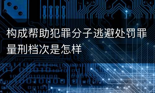 构成帮助犯罪分子逃避处罚罪量刑档次是怎样