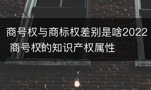 商号权与商标权差别是啥2022 商号权的知识产权属性