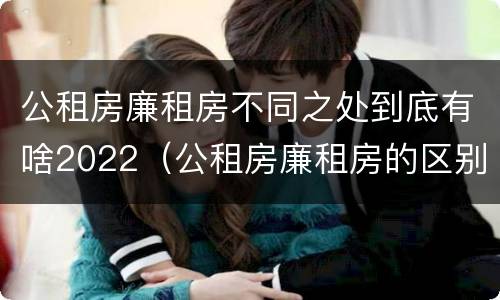 公租房廉租房不同之处到底有啥2022（公租房廉租房的区别有哪些）