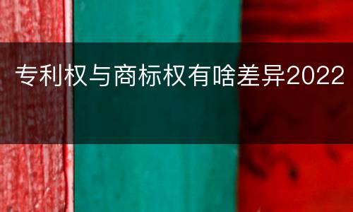专利权与商标权有啥差异2022