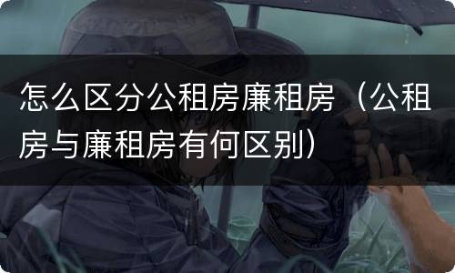 怎么区分公租房廉租房（公租房与廉租房有何区别）