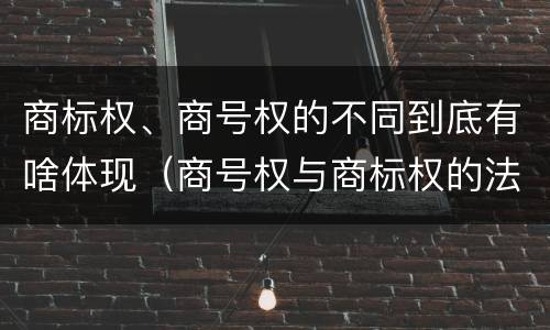 商标权、商号权的不同到底有啥体现（商号权与商标权的法律冲突与解决）