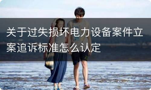 关于过失损坏电力设备案件立案追诉标准怎么认定